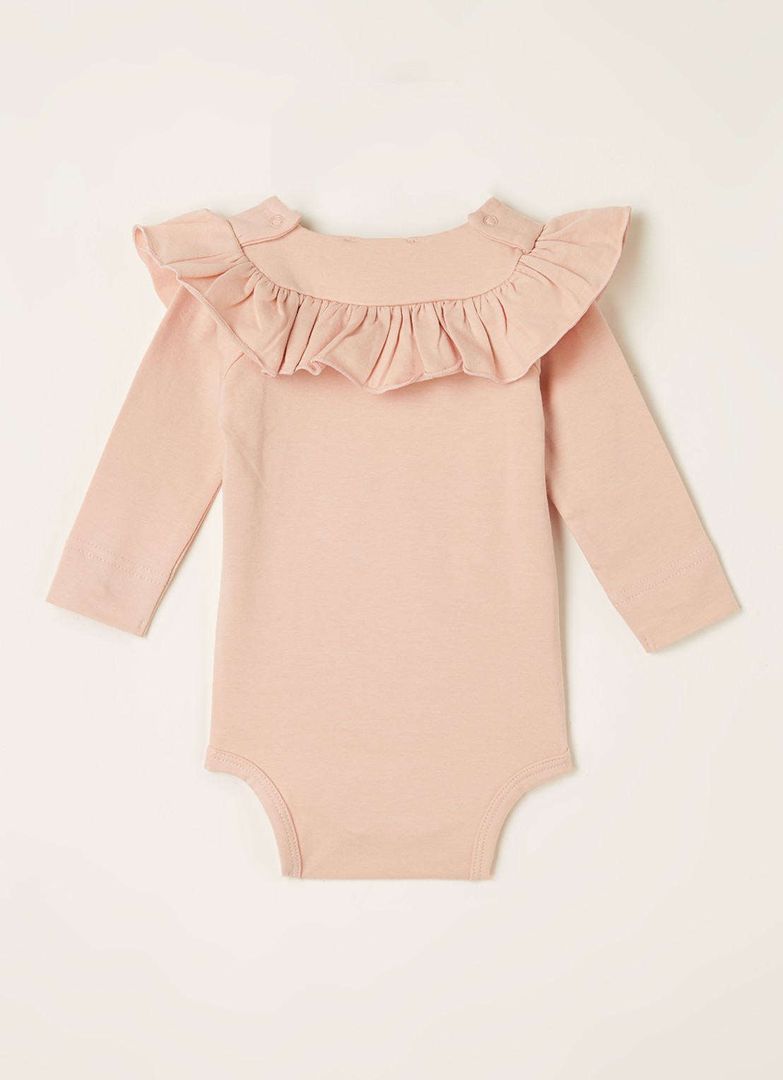 MarMar COPENHAGEN Bibbi romper met volant - voorkant 3 oudroze