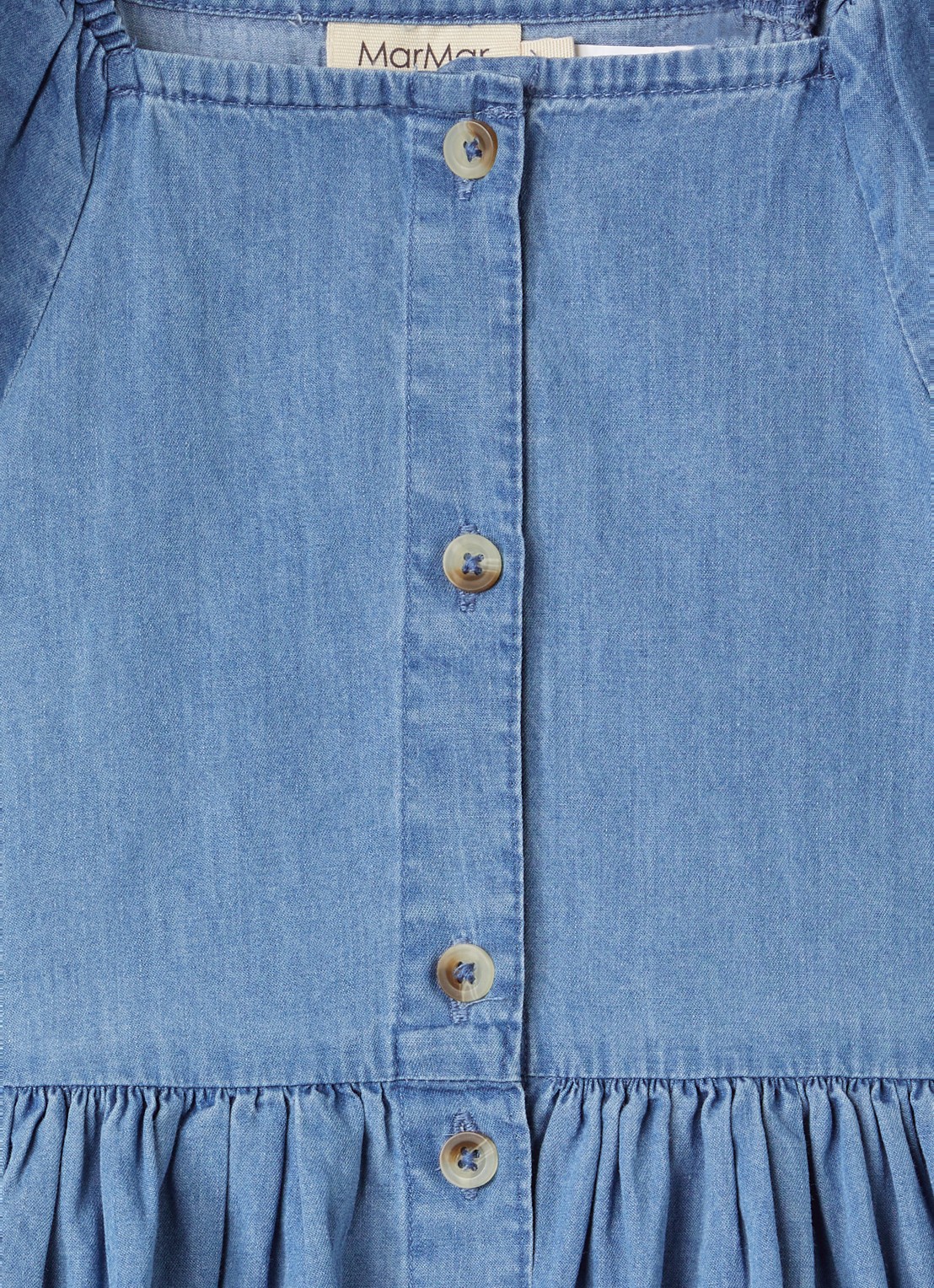 MarMar COPENHAGEN Davery jurk van chambray - detail 3 indigo