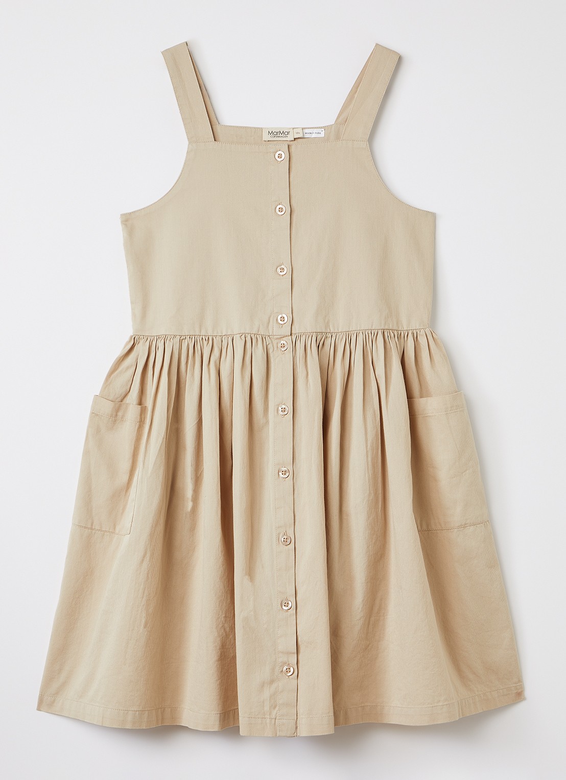 MarMar COPENHAGEN Daxo blousejurk - voorkant 6 zand