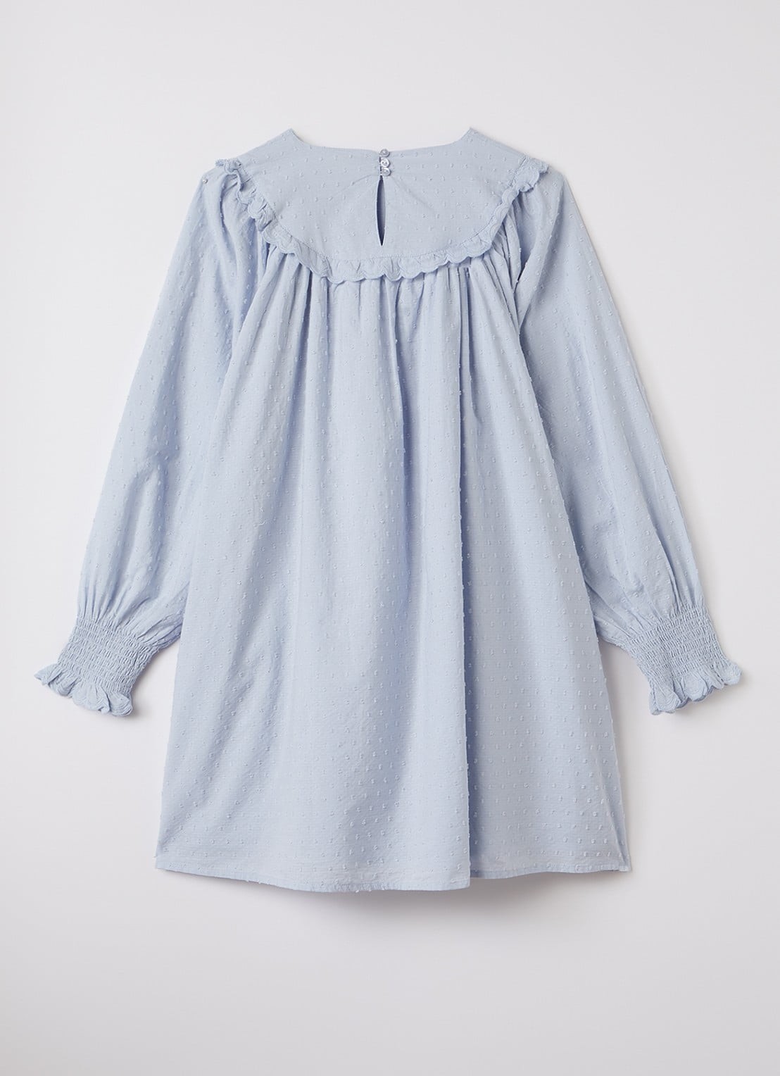 MarMar COPENHAGEN Drissy jurk met structuur - achterkant 6 lichtblauw