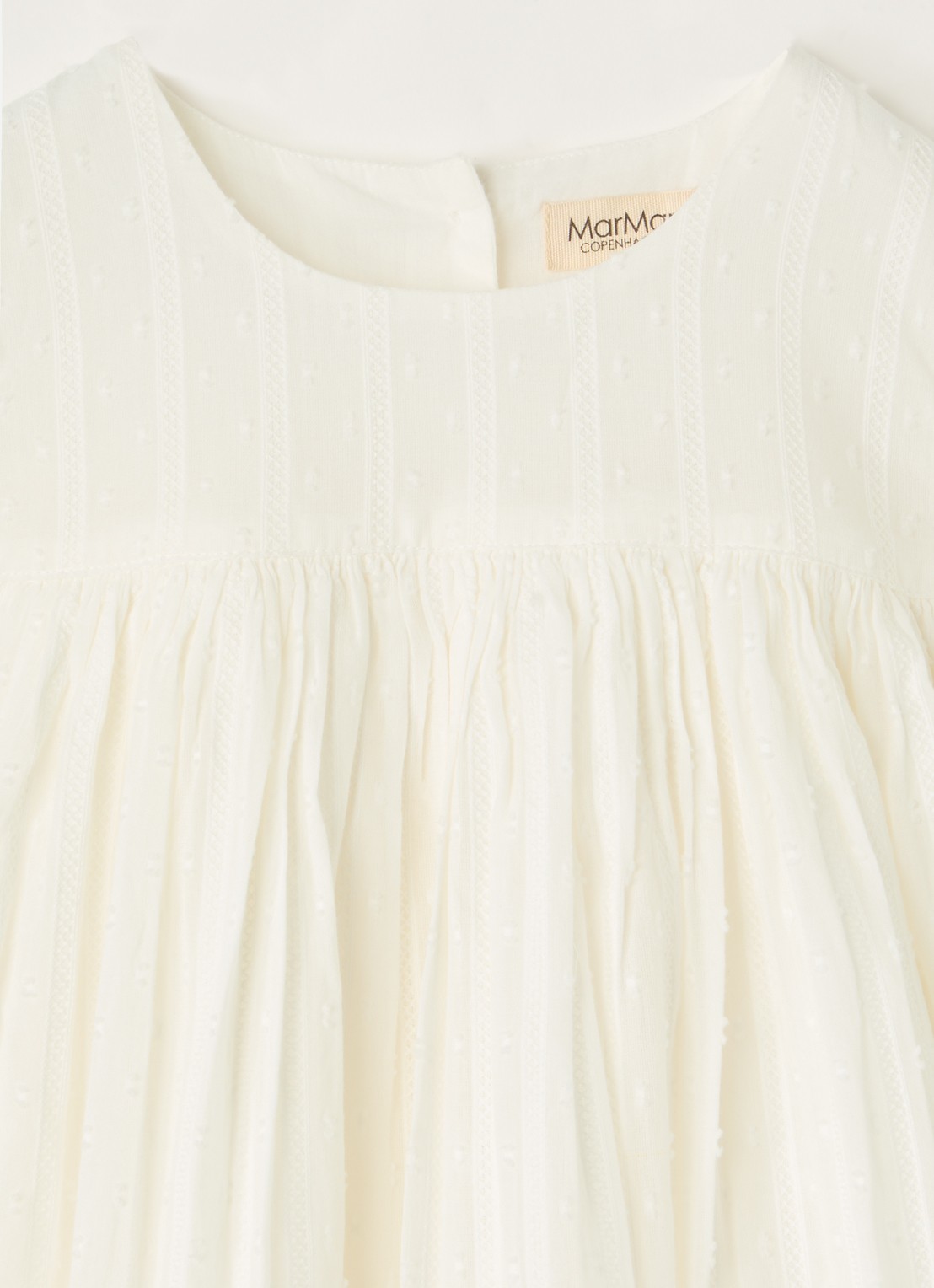 MarMar COPENHAGEN Duky jurk met borduring - detail 3 wit