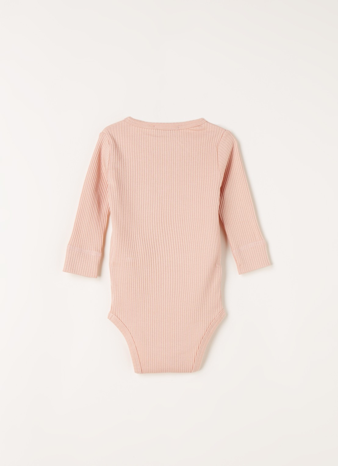 MarMar COPENHAGEN Henley romper met ribstructuur - voorkant 2 roze
