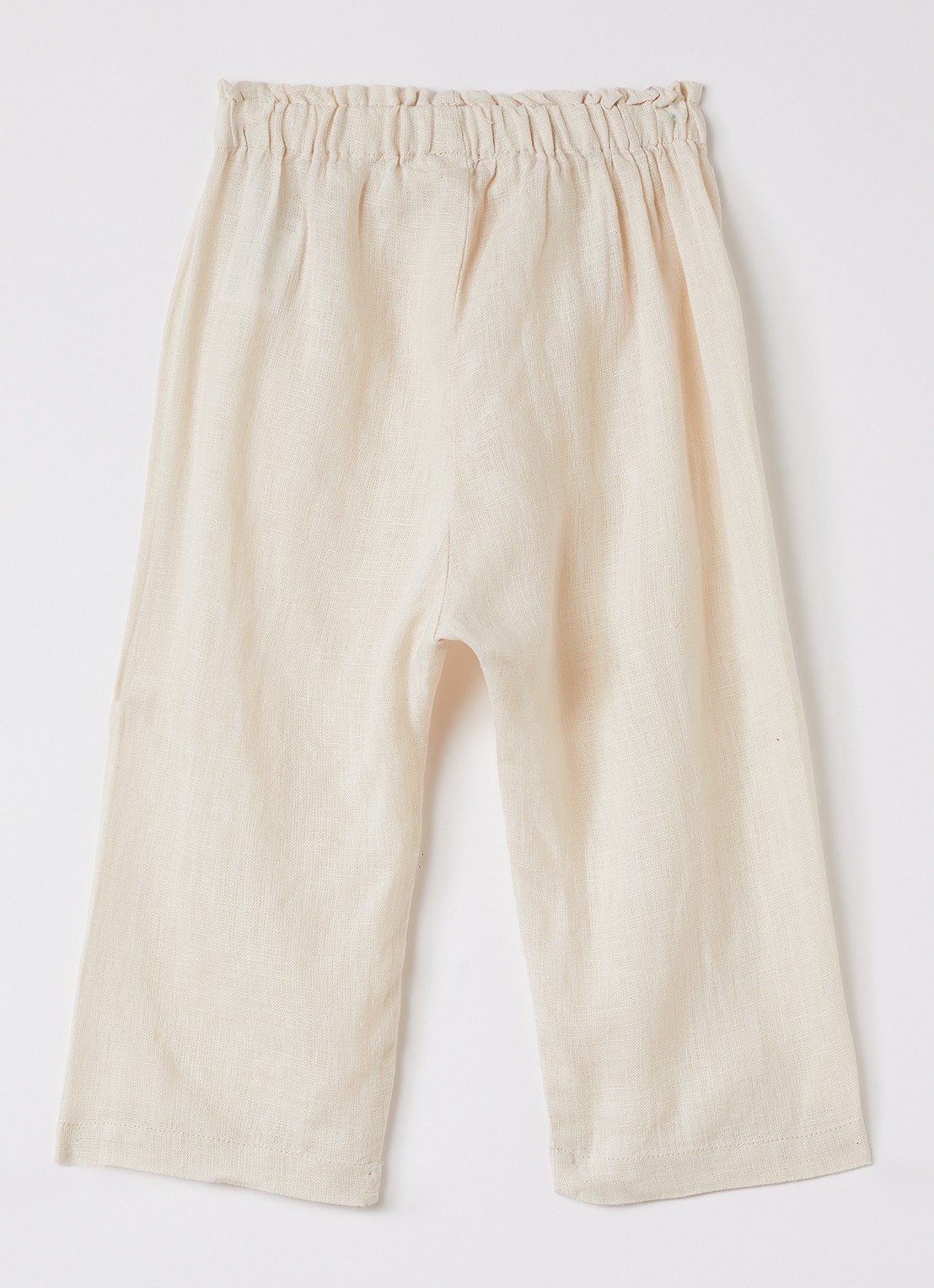 MarMar COPENHAGEN Loose fit broek van linnen - voorkant 2 naturel