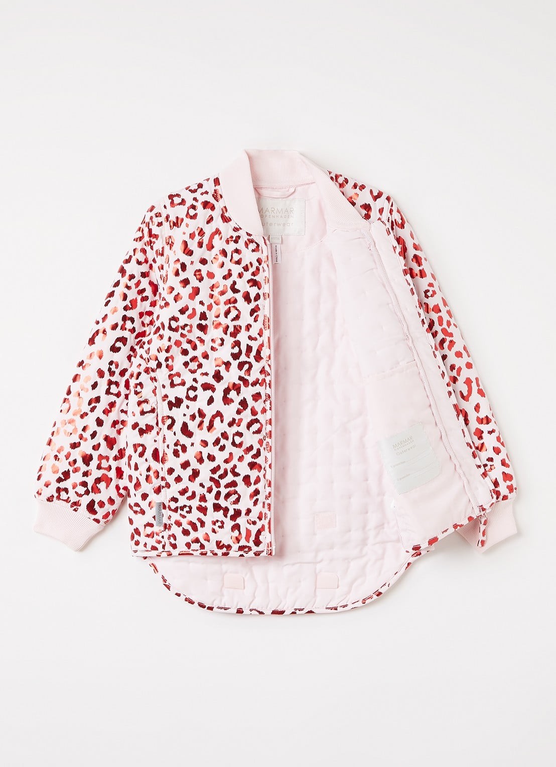 MarMar COPENHAGEN Orry bomberjack met panterprint - detail roze