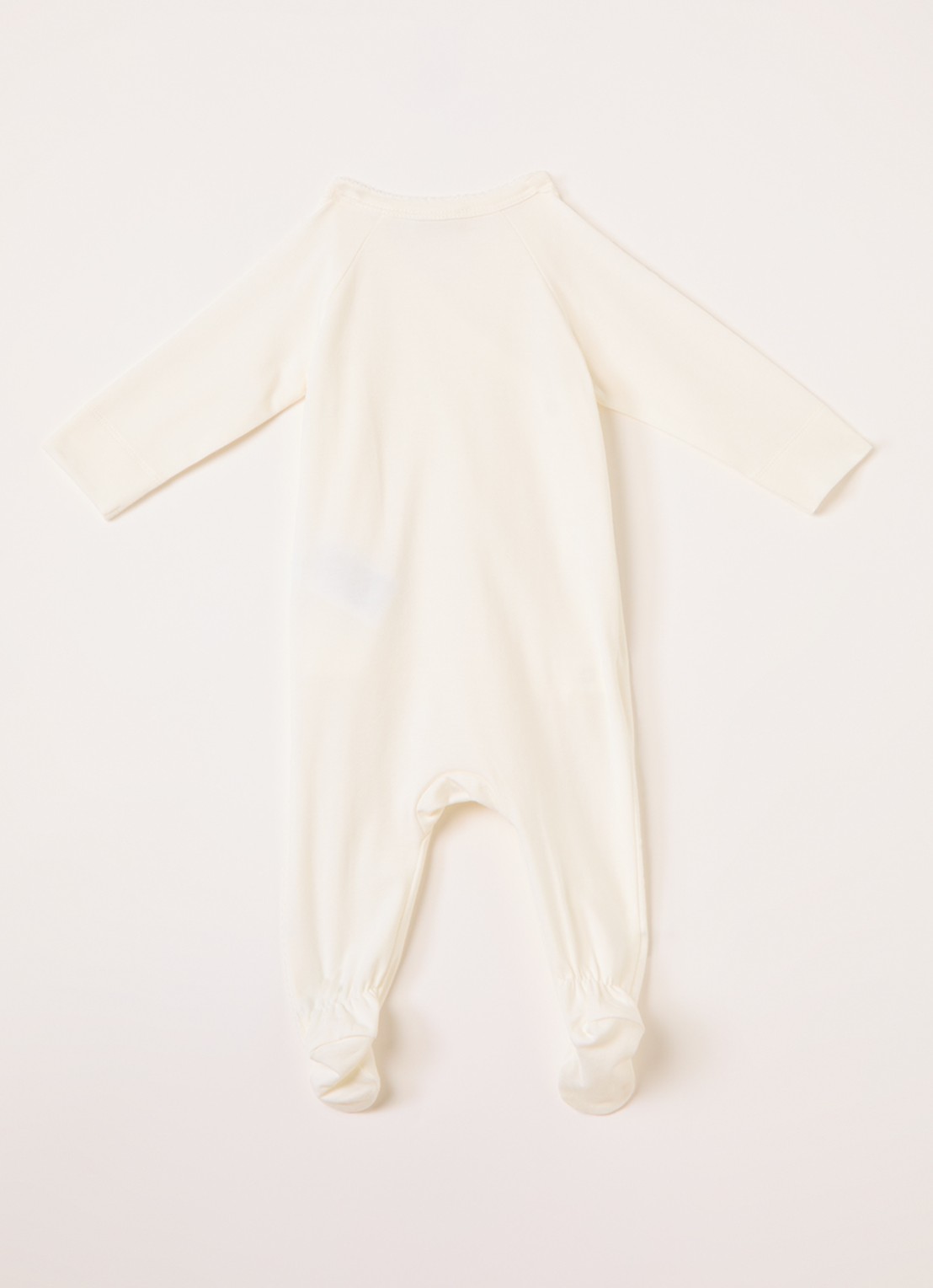 MarMar COPENHAGEN Rubetta babypak met overslag in  katoenblend - voorkant 2 gebroken wit