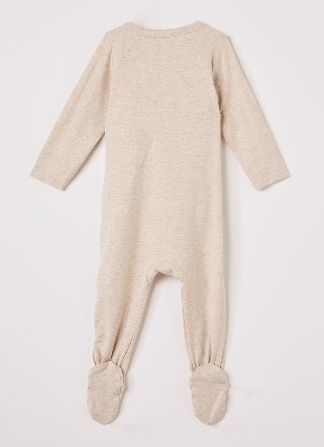 MarMar COPENHAGEN Rubetta babypak met overslag in  katoenblend - achterkant beige