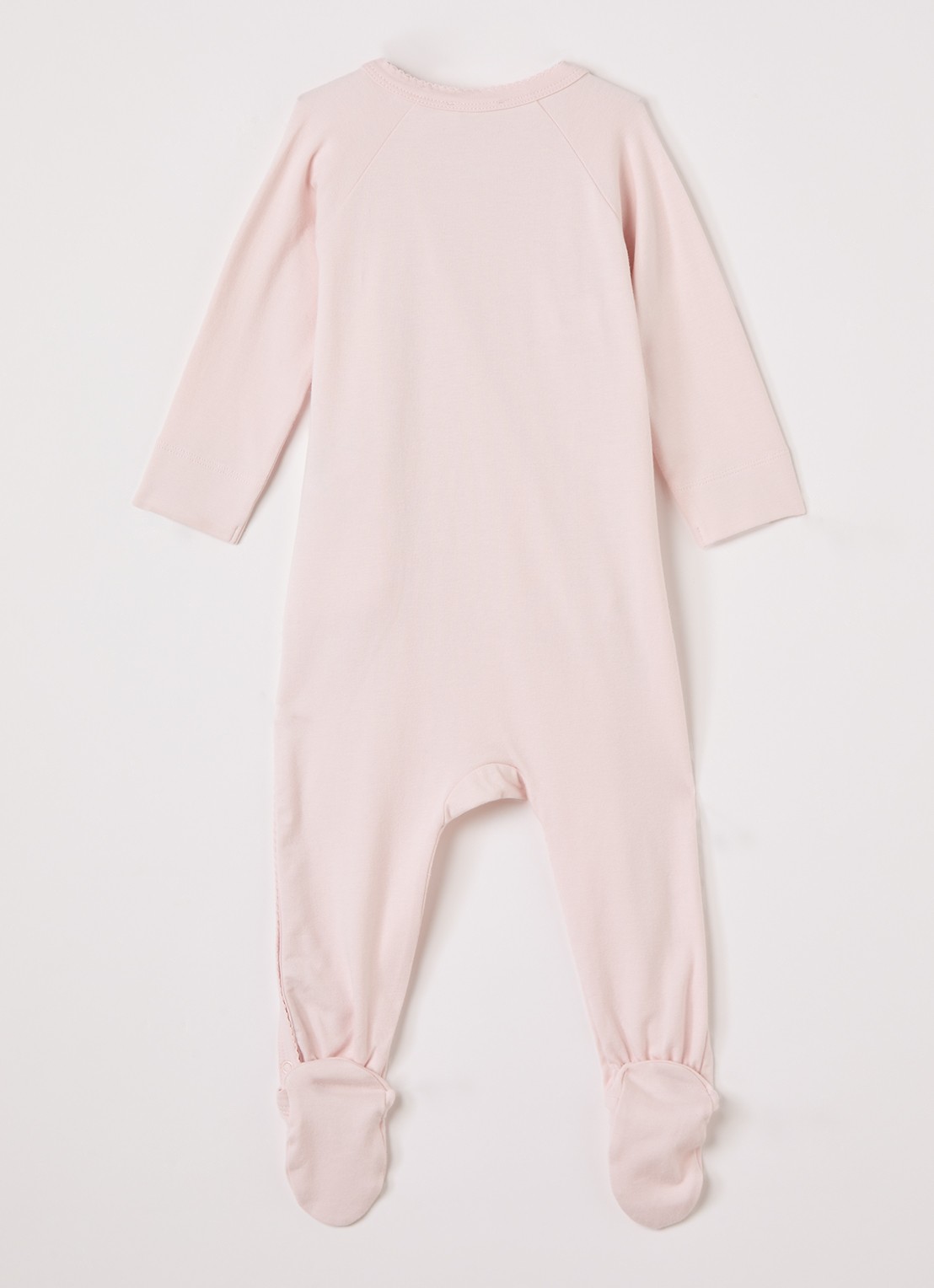 MarMar COPENHAGEN Rubetta babypak met overslag in  katoenblend - voorkant 2 lichtroze