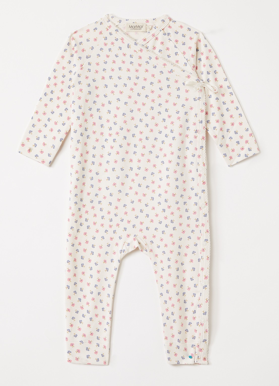 MarMar COPENHAGEN Rula babypak met bloemenprint - voorkant gebroken wit