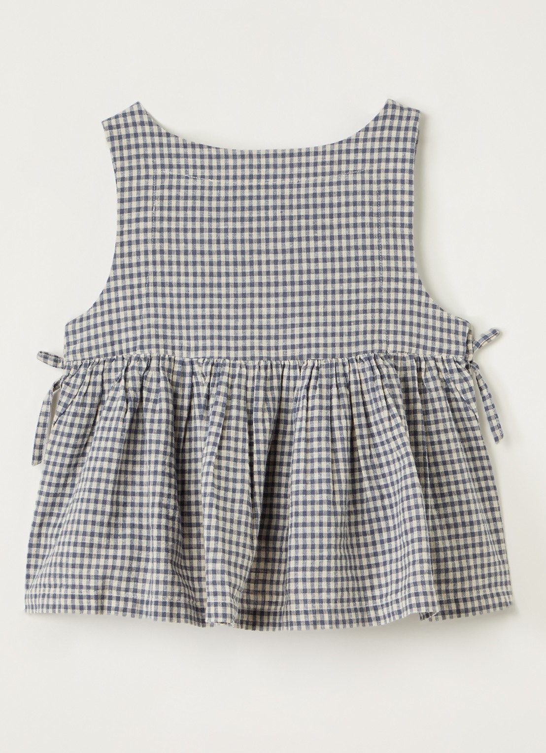 MarMar COPENHAGEN Tarame top met ruitdessin - voorkant 2 donkerblauw
