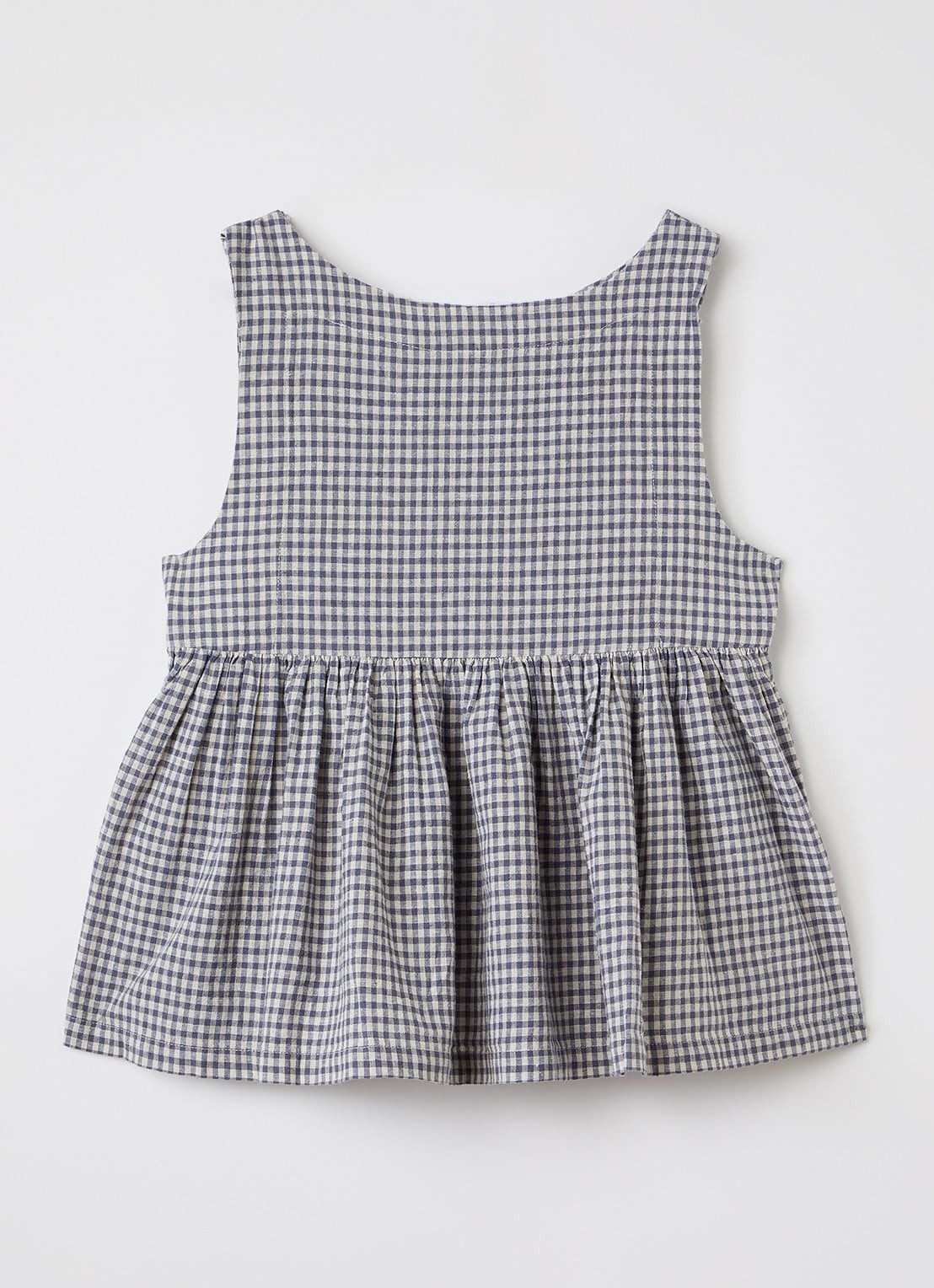 MarMar COPENHAGEN Tarame top met ruitdessin - achterkant 4 donkerblauw