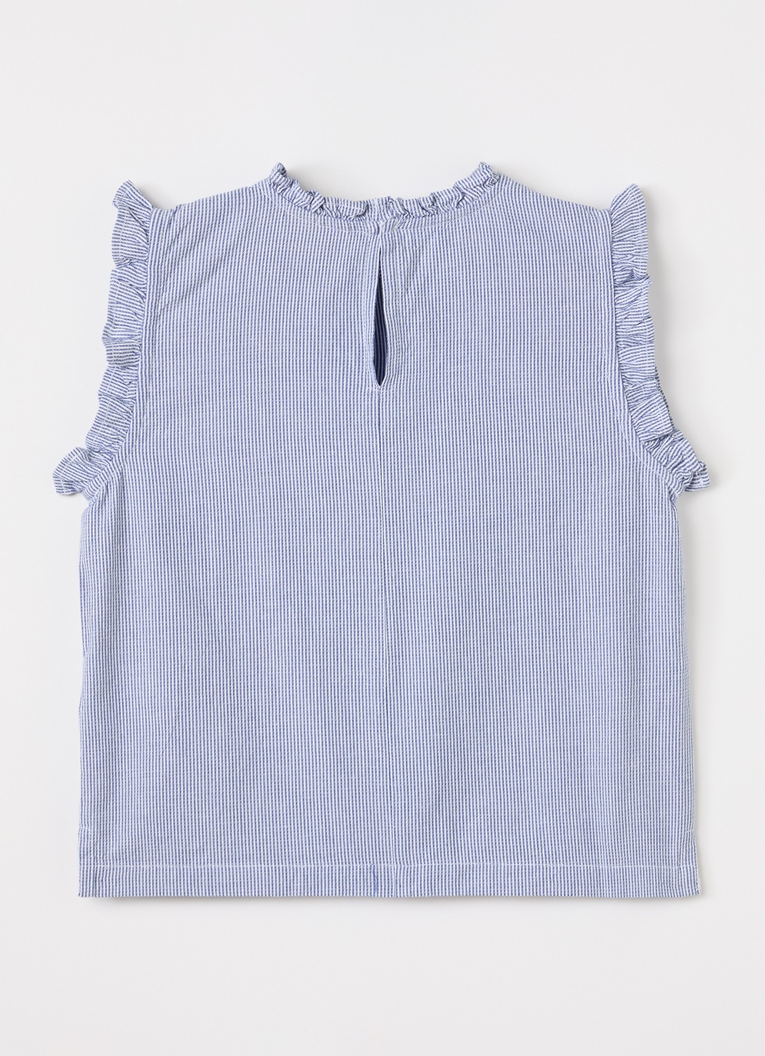 MarMar COPENHAGEN Tirra top met streepprint - voorkant 2 donkerblauw