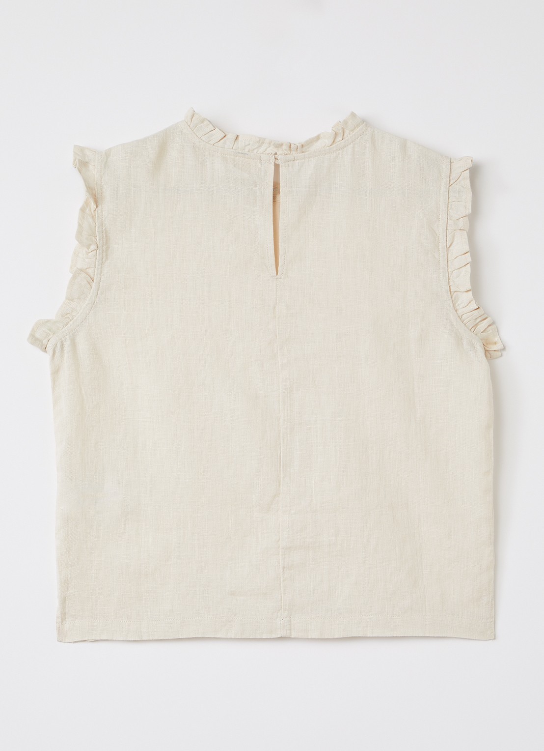 MarMar COPENHAGEN Tirra top van linnen - achterkant 6 beige