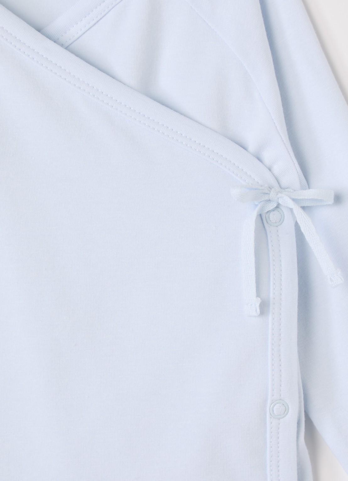 MarMar COPENHAGEN Tut longsleeve met overslag in  katoenblend  - detail 3 lichtblauw
