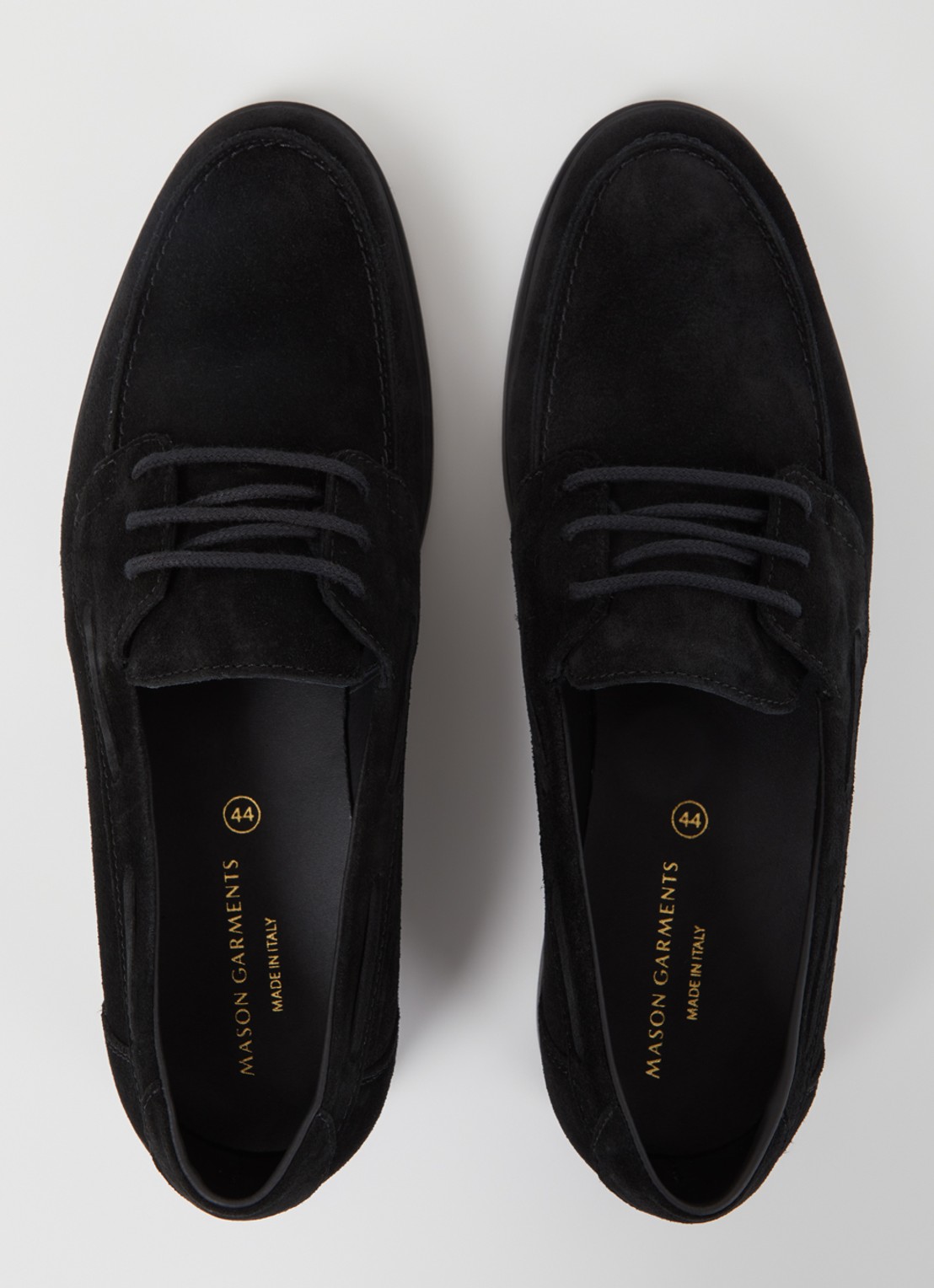 Mason Garments Amalfi Barca loafer van suède - detail 4 zwart