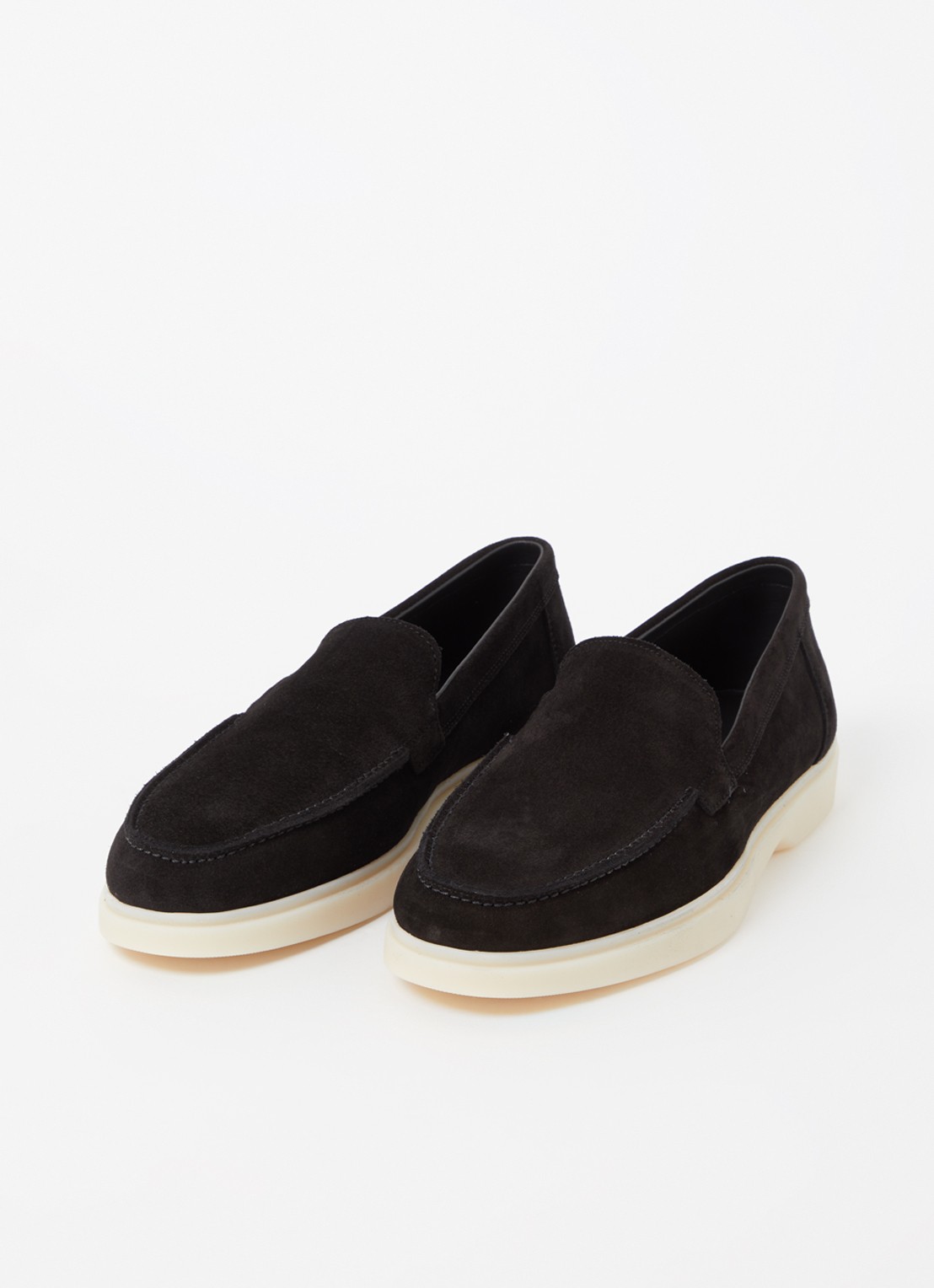 Mason Garments Amalfi slip-on van suède - detail 2 zwart