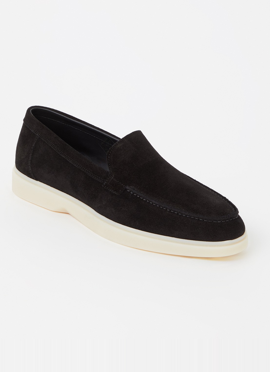Mason Garments Amalfi slip-on van suède - voorkant zwart