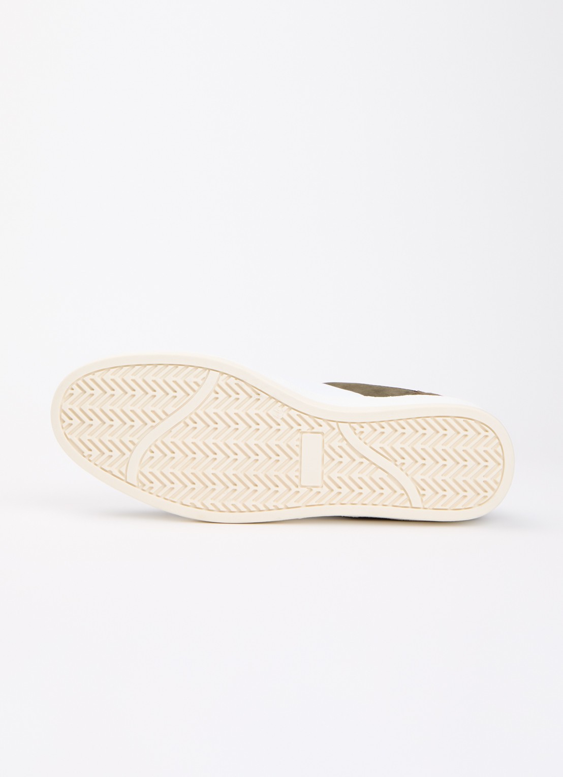 Mason Garments Napoli Bicolore sneaker van suède met leren details - detail 4 bronsgroen