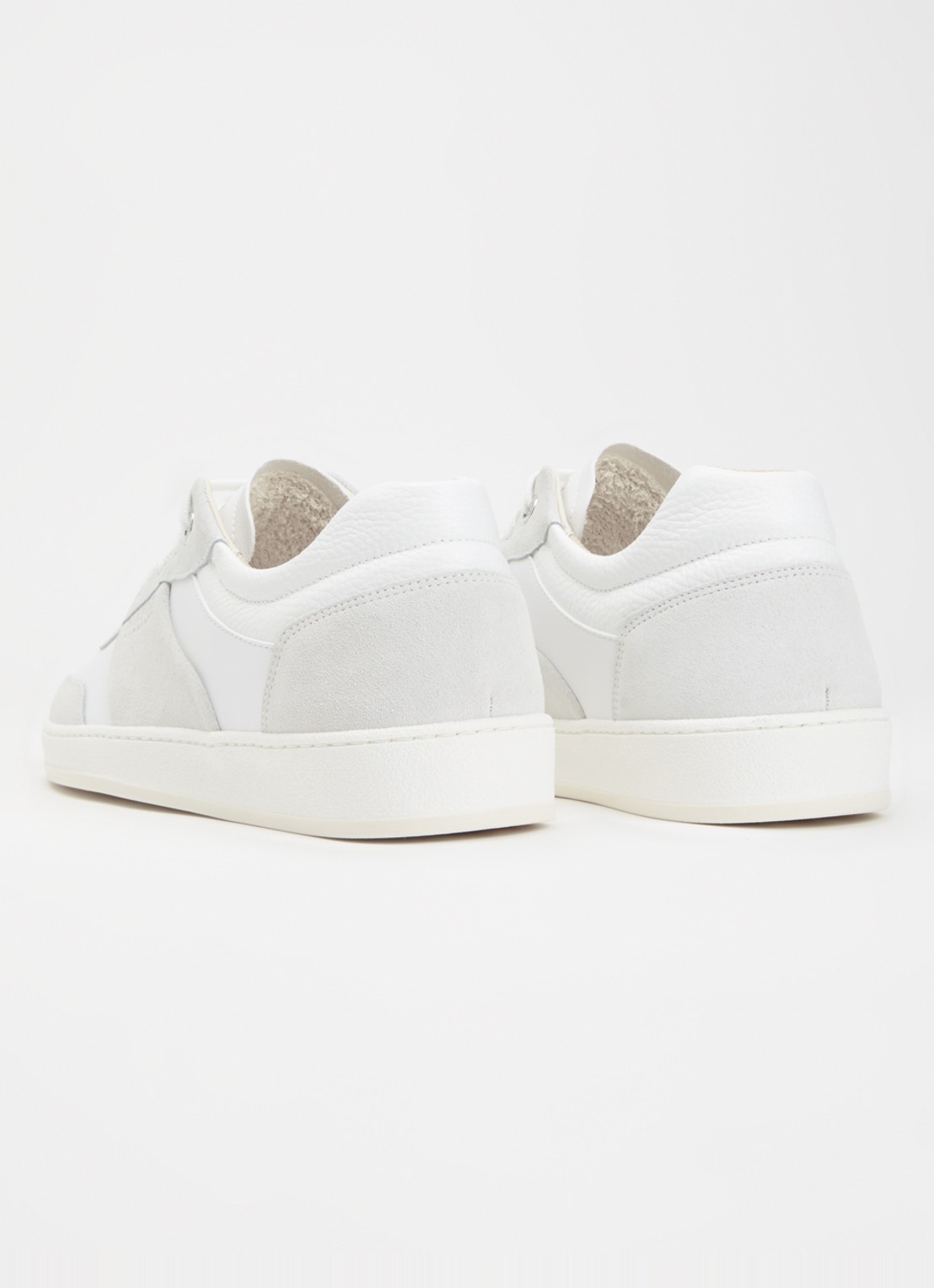 Mason Garments  Napoli Tradizionale sneaker van leer met suède details - achterkant 4 wit