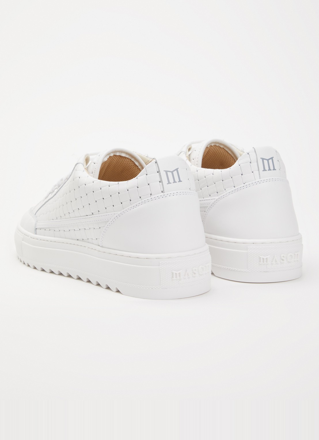 Mason Garments Tia Bardolino sneaker van leer - achterkant 2 gebroken wit