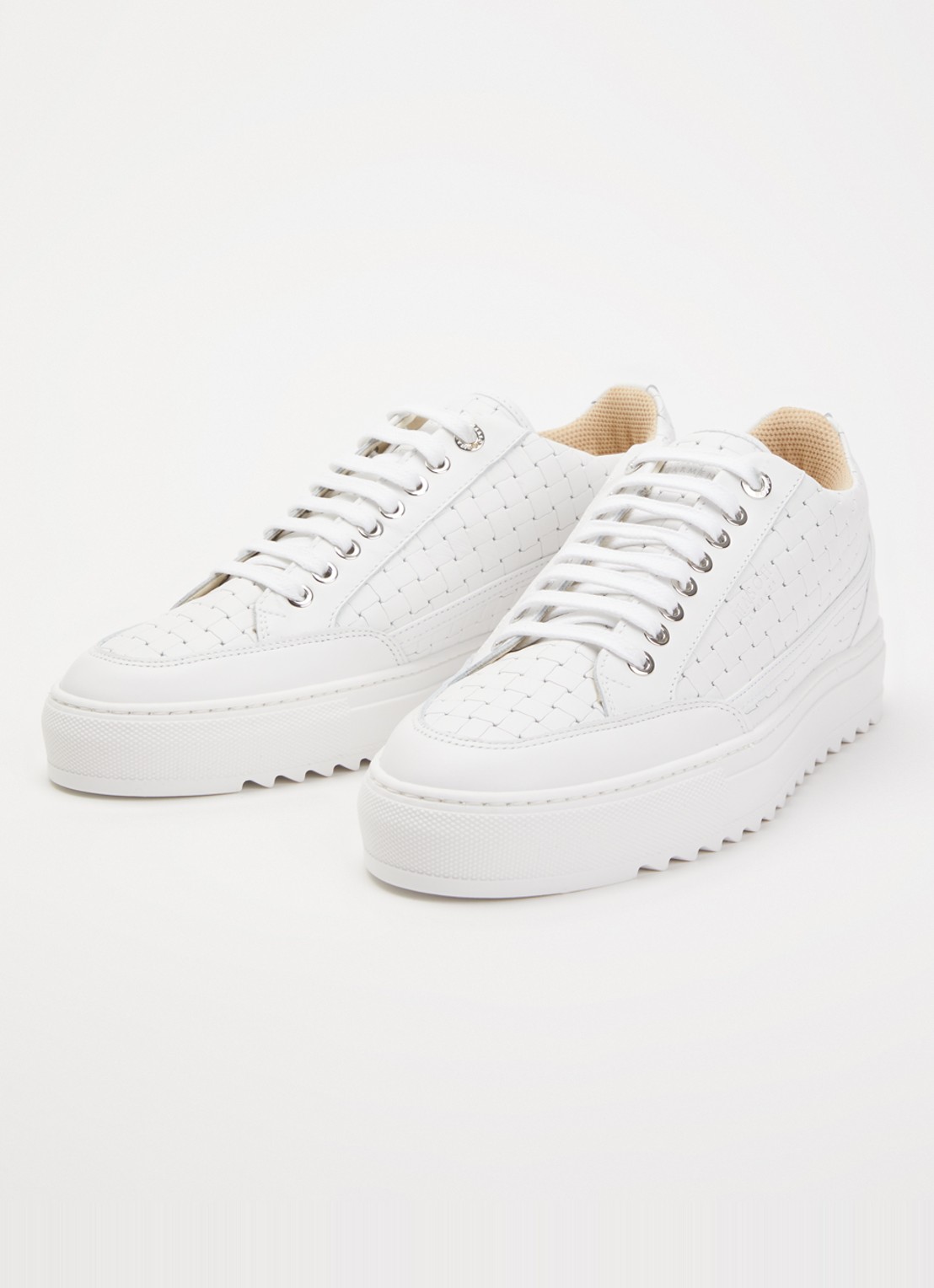 Mason Garments Tia Bardolino sneaker van leer - detail 3 gebroken wit