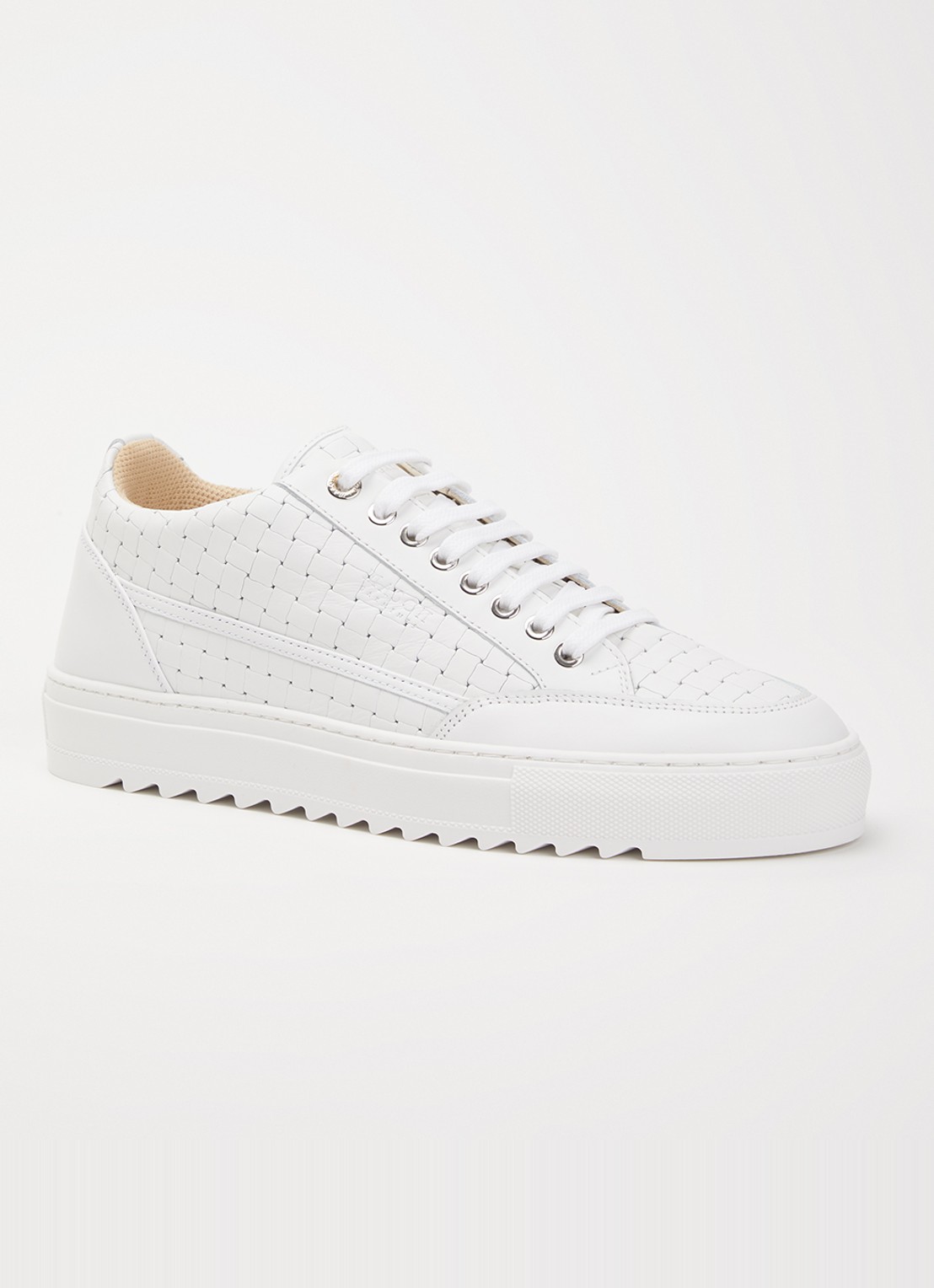 Mason Garments Tia Bardolino sneaker van leer - voorkant gebroken wit