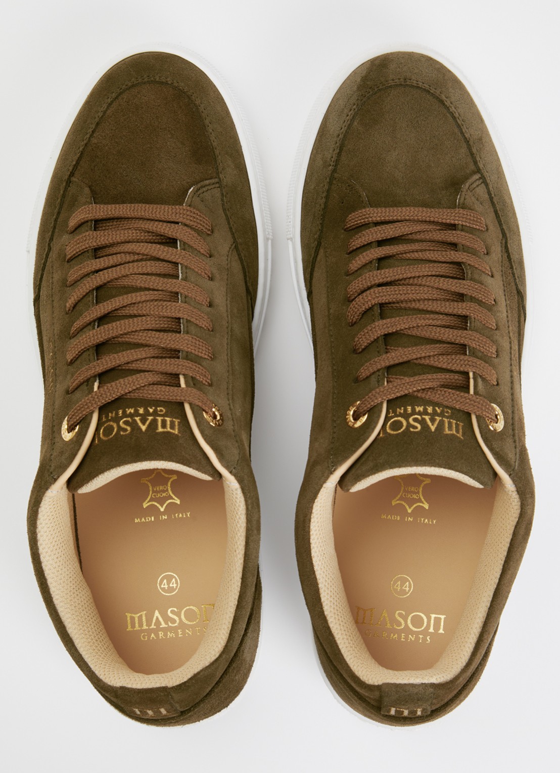 Mason Garments Tia Corporativo sneaker van suède - detail 3 bronsgroen