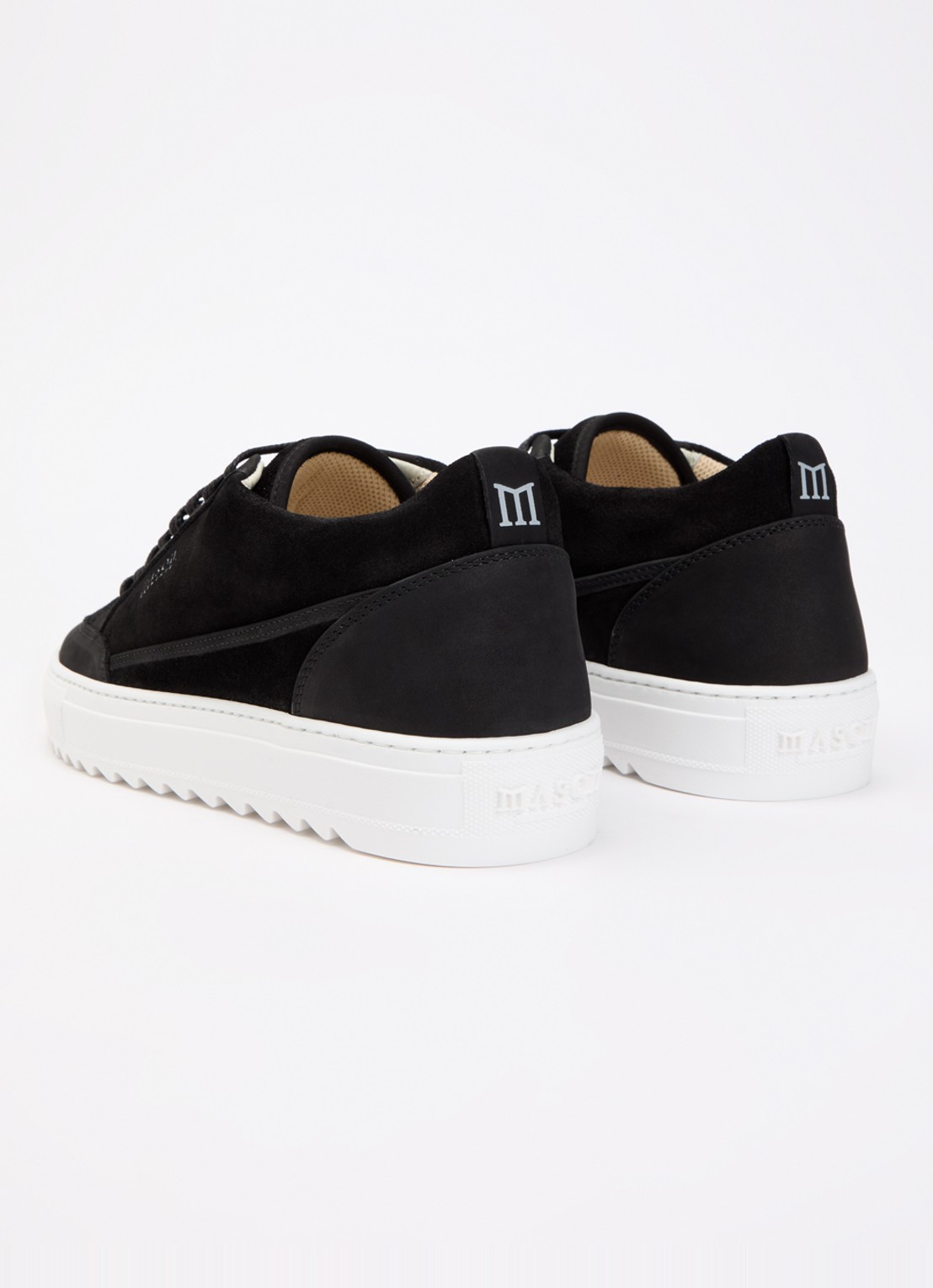 Mason Garments Tia Miscuglio sneaker van suède met details van nubuck - achterkant zwart