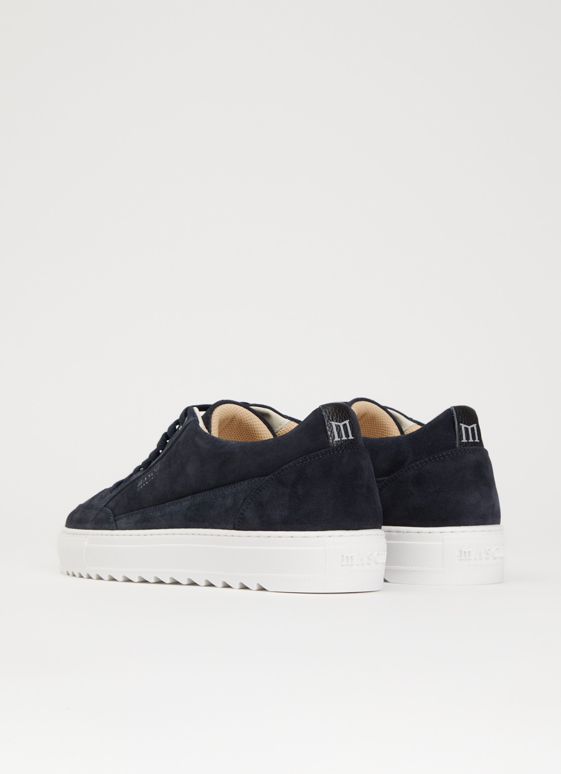 Mason Garments Tia Nativo sneaker van suède - achterkant donkerblauw