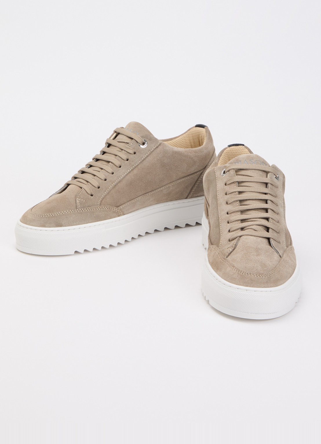 Mason Garments Tia Nativo sneaker van suède - detail beige