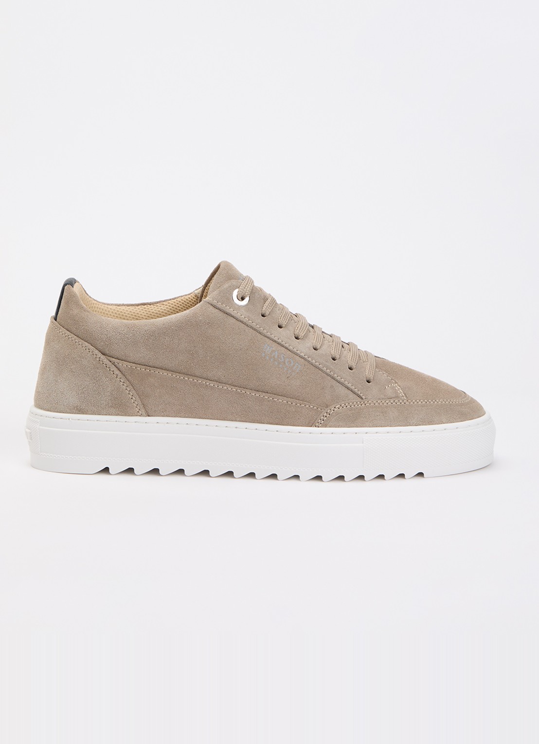 Mason Garments Tia Nativo sneaker van suède - voorkant 4 beige