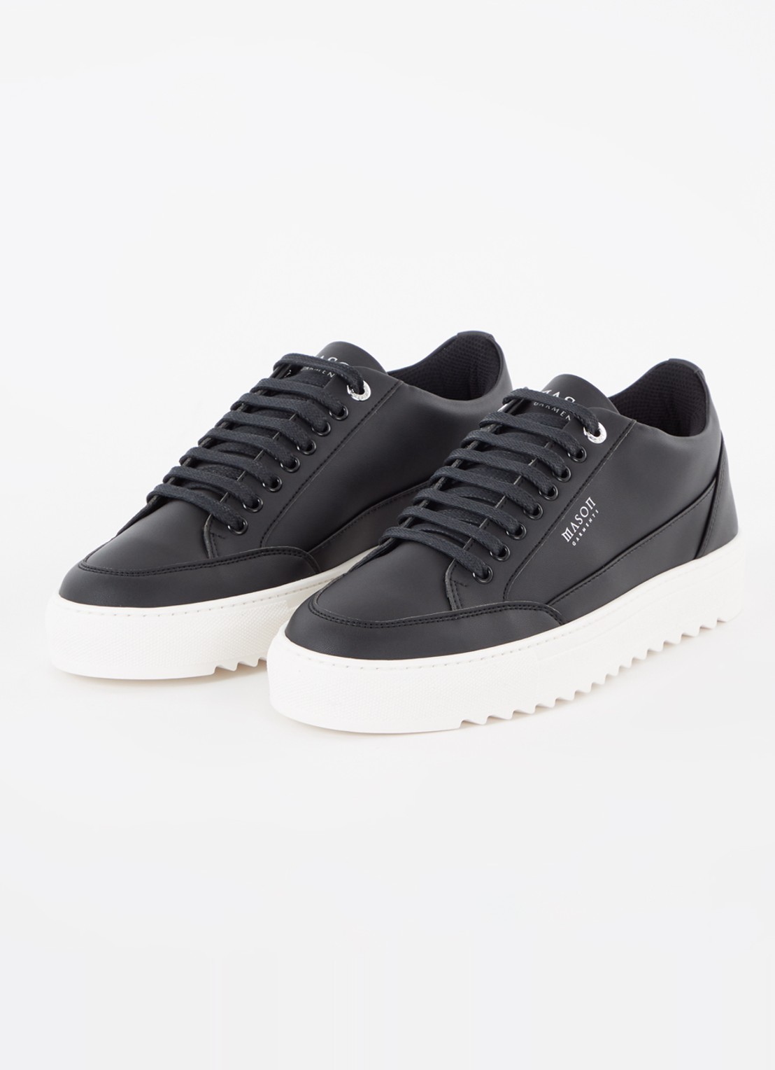 Mason Garments Tia Nuovo sneaker van leer - detail zwart