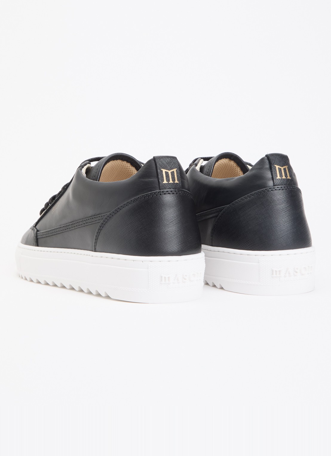 Mason Garments Tia Semplice sneaker van leer - achterkant 4 zwart