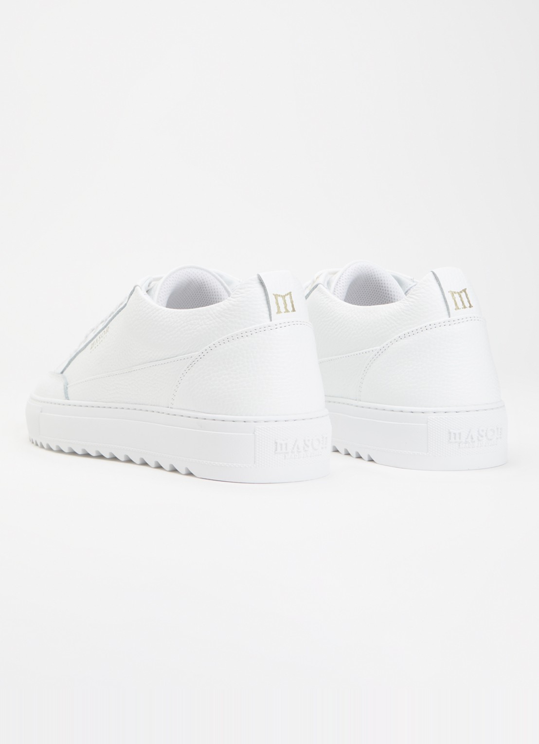 Mason Garments Tia sneaker van leer - achterkant 2 gebroken wit