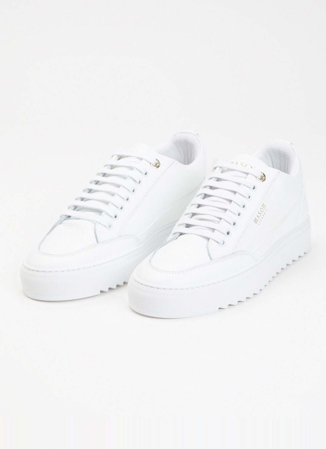Mason Garments Tia sneaker van leer - detail 3 gebroken wit