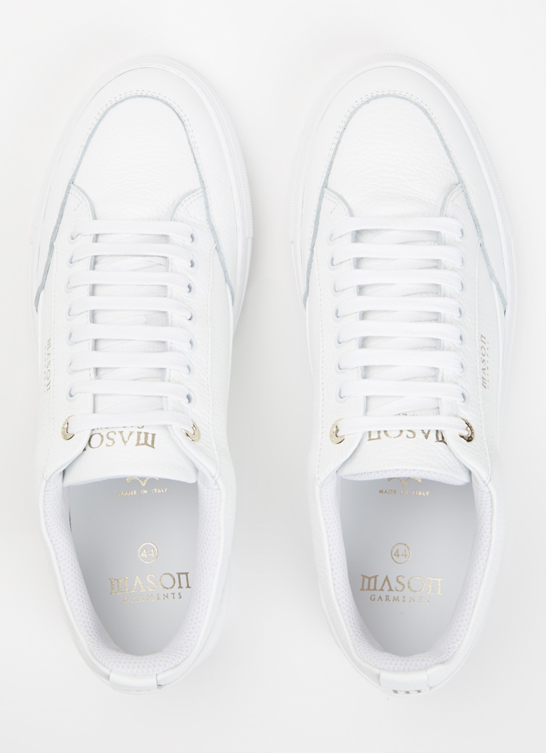 Mason Garments Tia sneaker van leer - detail 4 gebroken wit