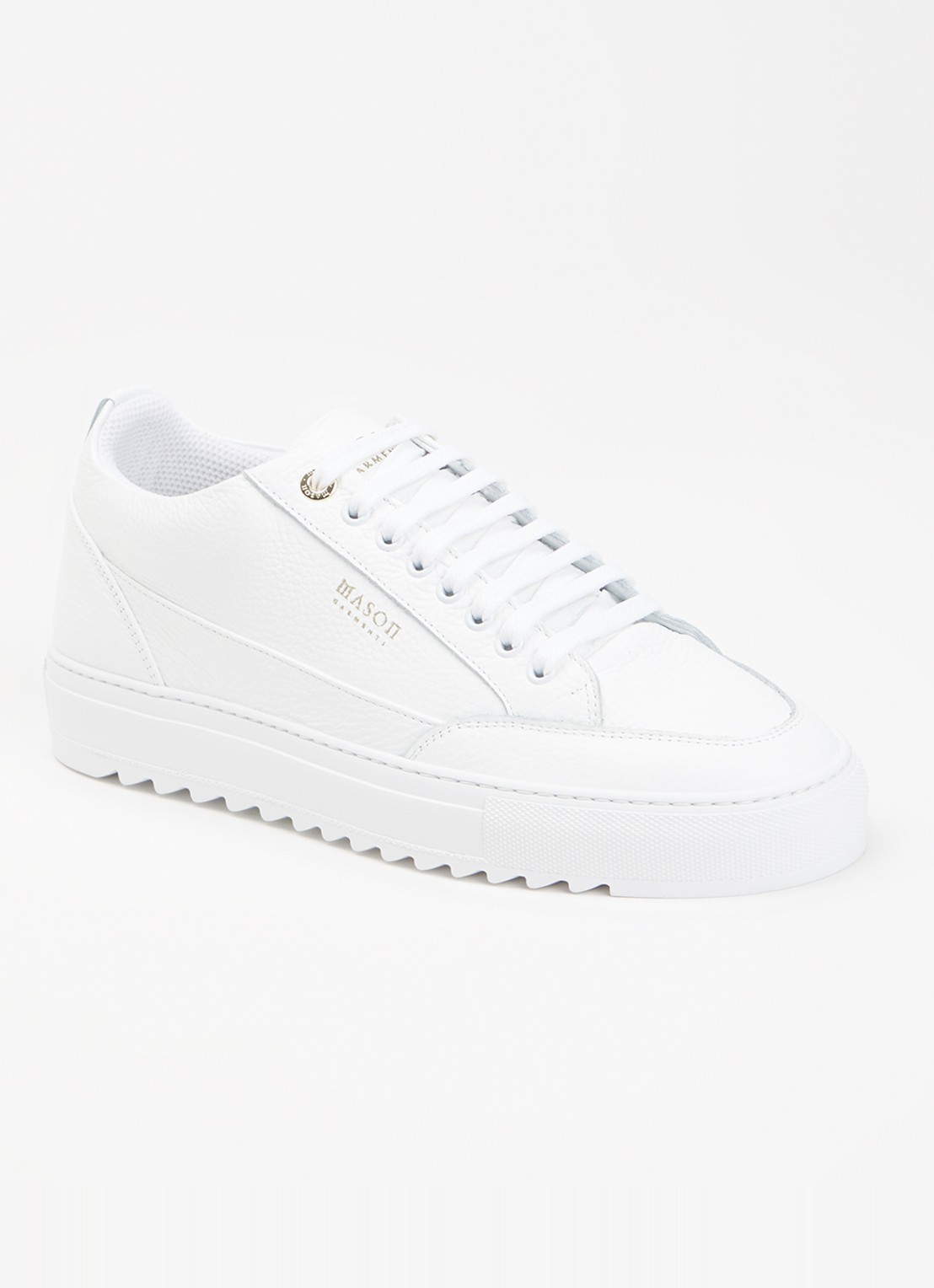 Mason Garments Tia sneaker van leer - voorkant gebroken wit