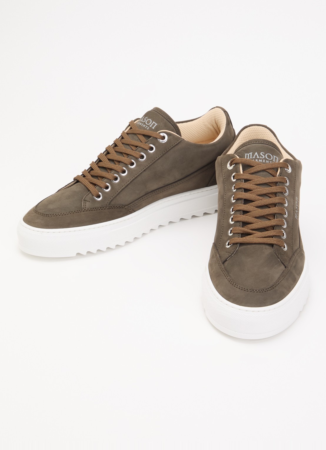 Mason Garments Tia sneaker van leer - detail 3 groen