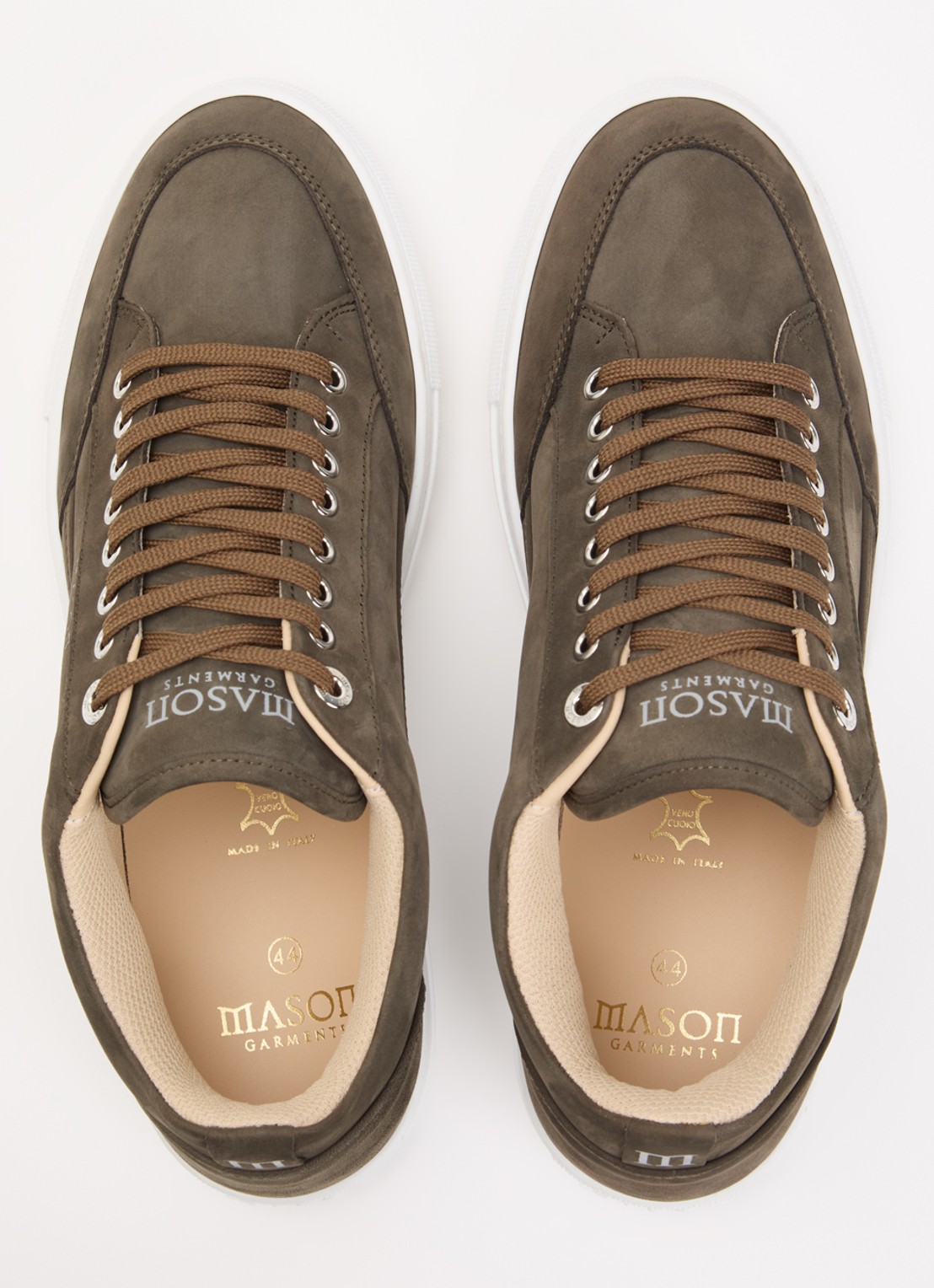 Mason Garments Tia sneaker van leer - detail 4 groen