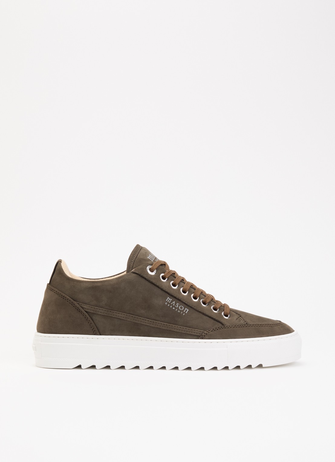 Mason Garments Tia sneaker van leer - voorkant groen