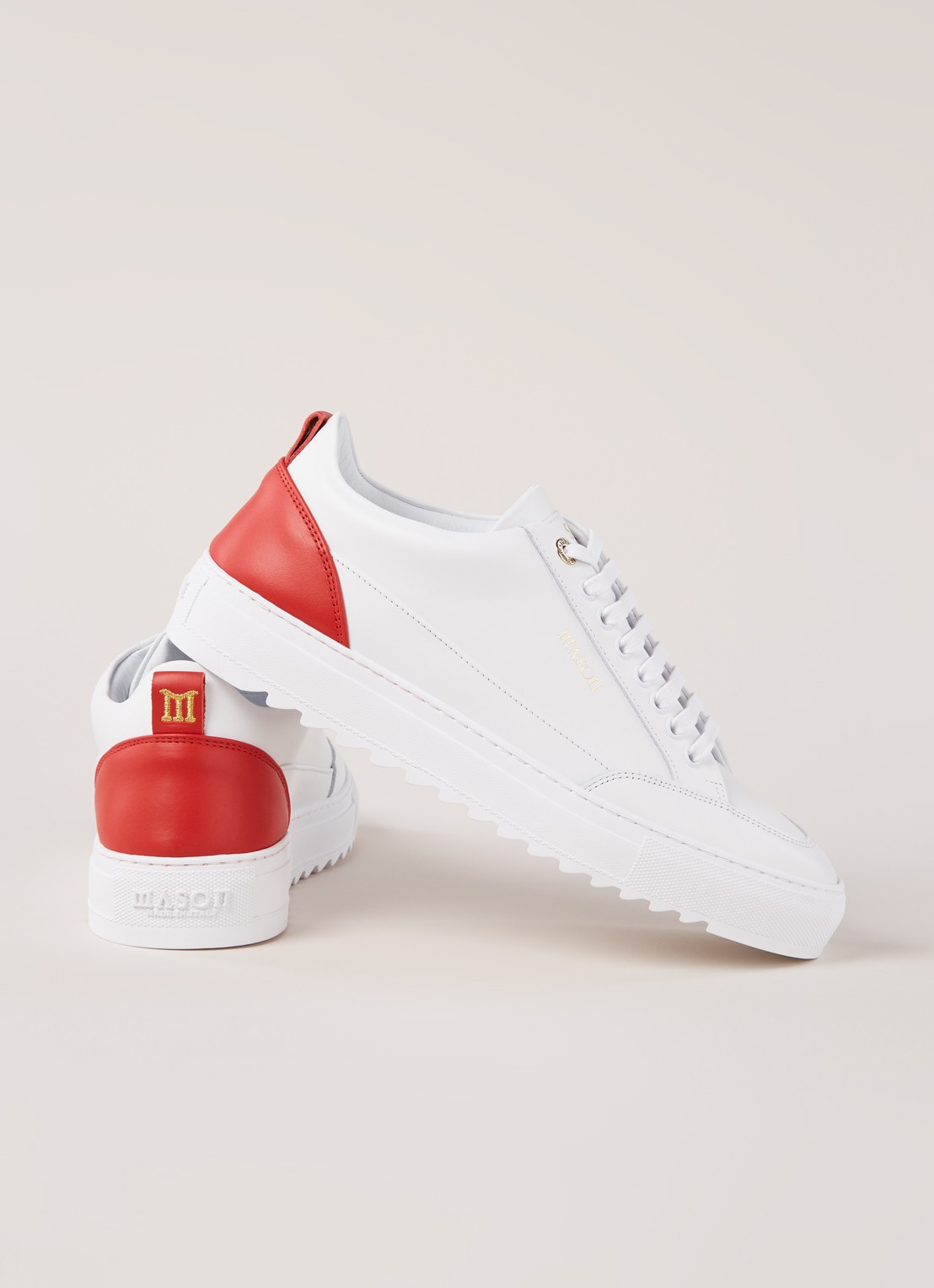 Mason Garments Tia sneaker van leer - detail 3 wit