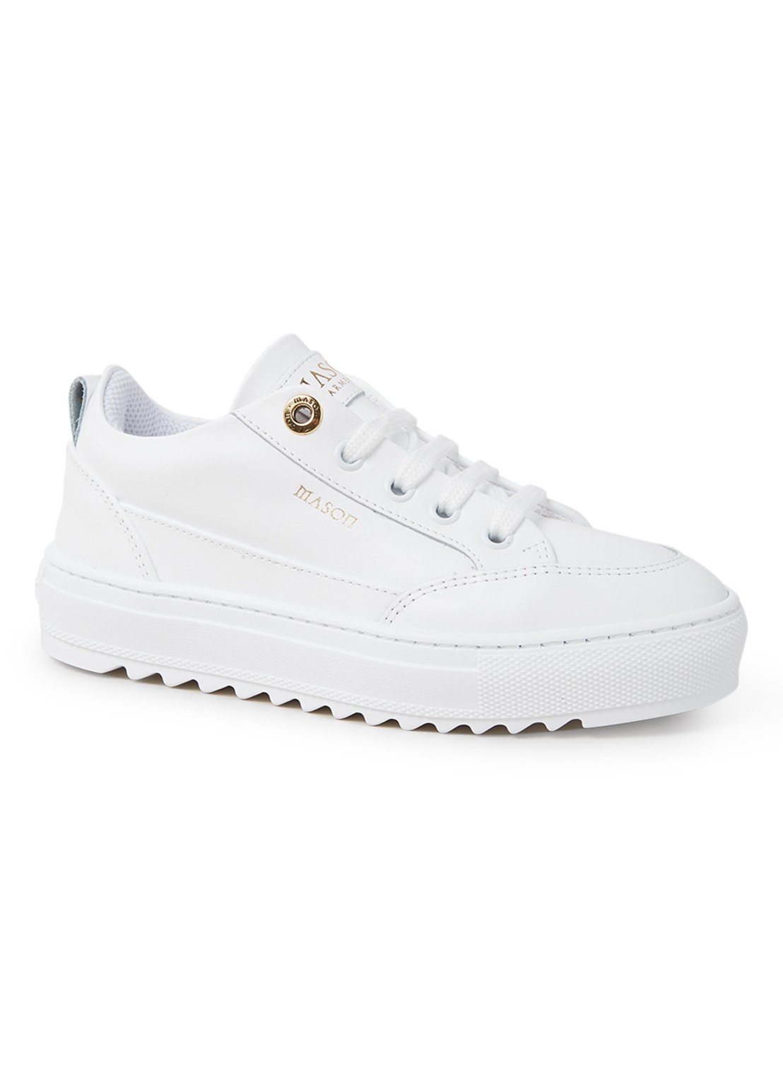 Mason Garments Tia sneaker van leer - voorkant 4 wit
