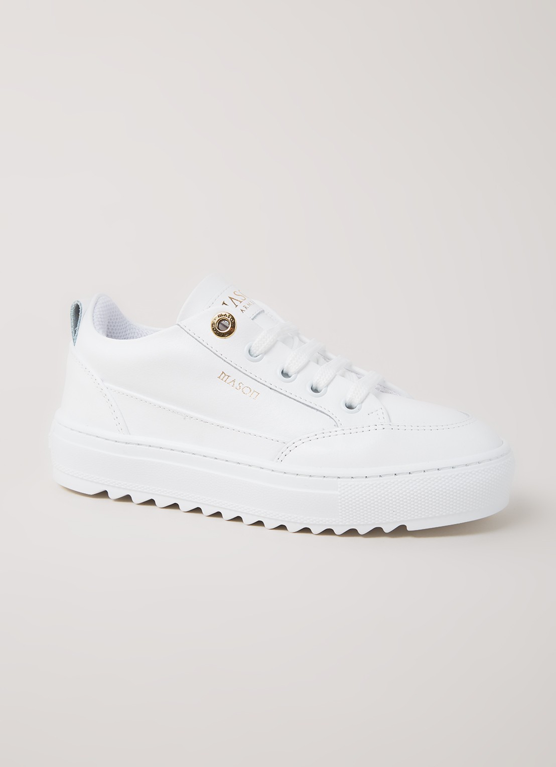 Mason Garments Tia sneaker van leer - voorkant 5 wit