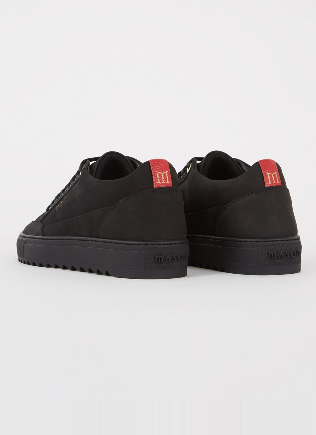 Mason Garments Tia sneaker van nubuck - achterkant 2 zwart