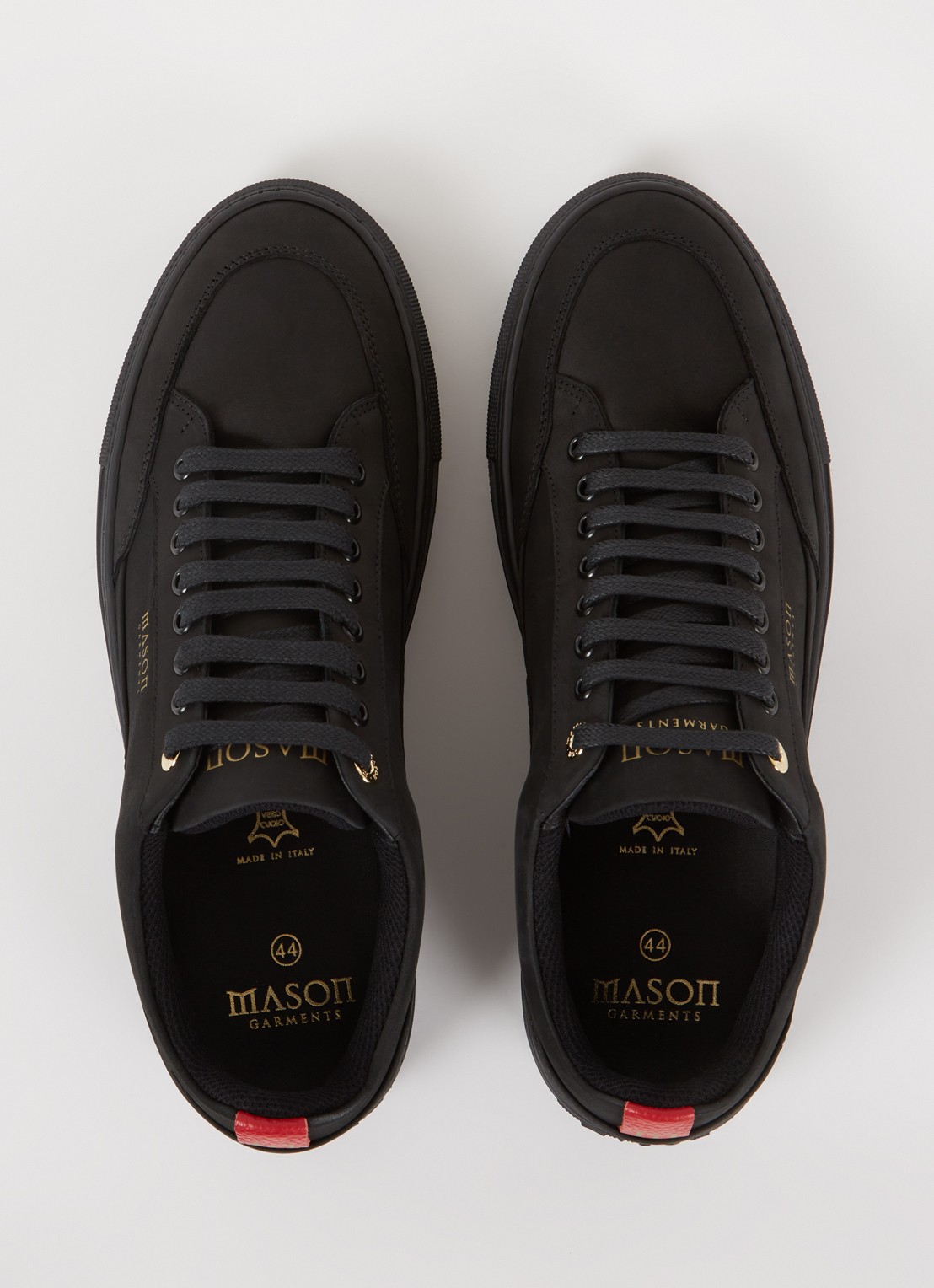 Mason Garments Tia sneaker van nubuck - detail 4 zwart
