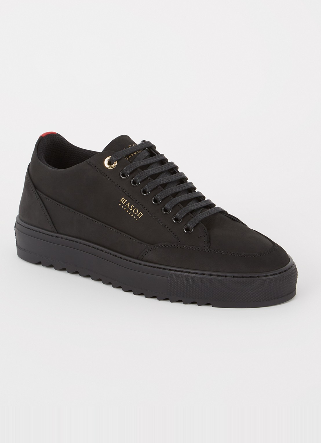 Mason Garments Tia sneaker van nubuck - voorkant zwart