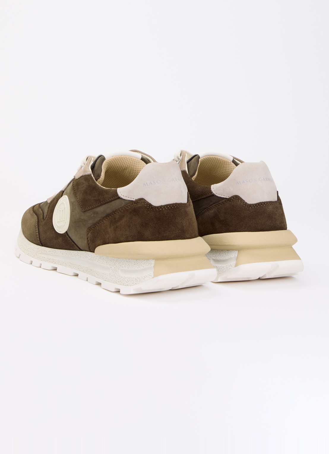 Mason Garments Tia sneaker van nubuck - achterkant bruin