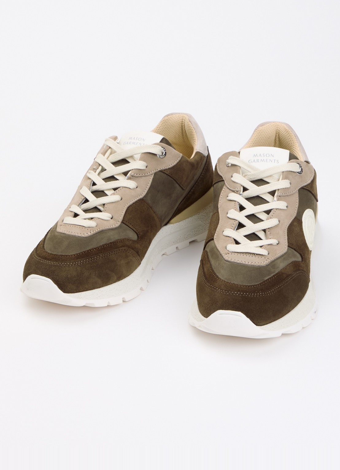Mason Garments Tia sneaker van nubuck - detail 2 bruin