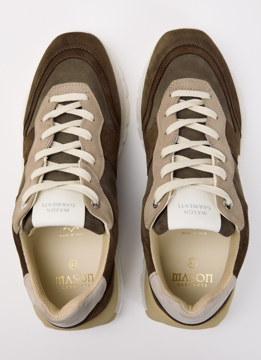 Mason Garments Tia sneaker van nubuck - detail 3 bruin