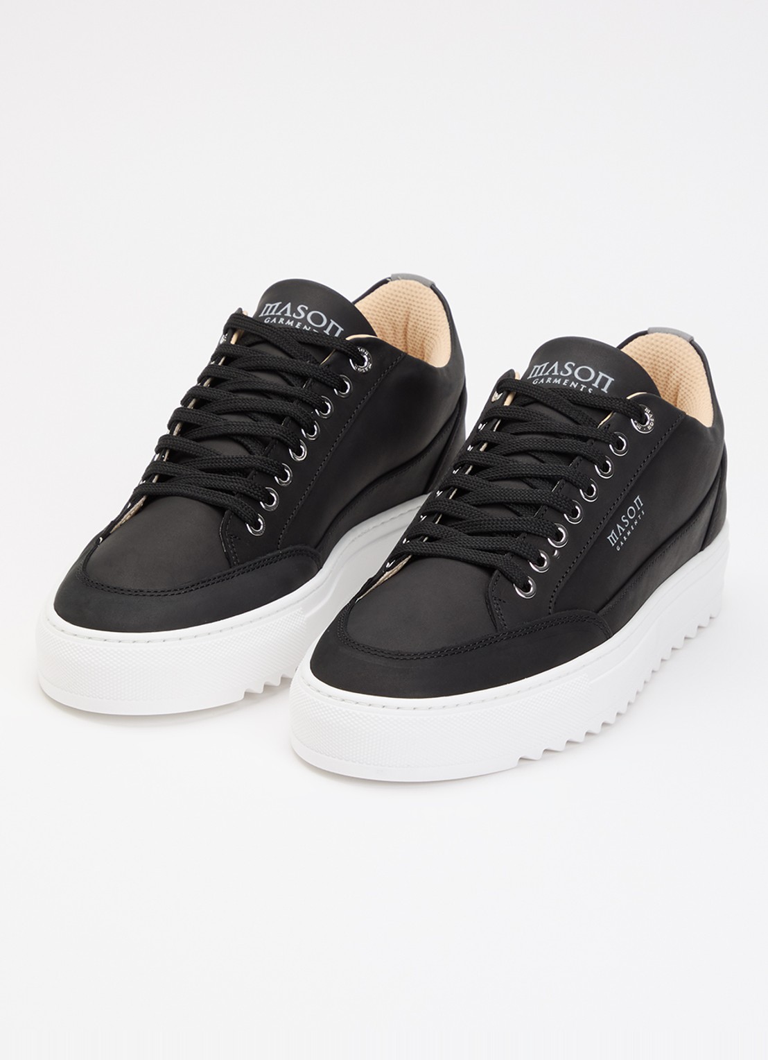 Mason Garments Tia  sneaker van nubuck - detail 2 zwart