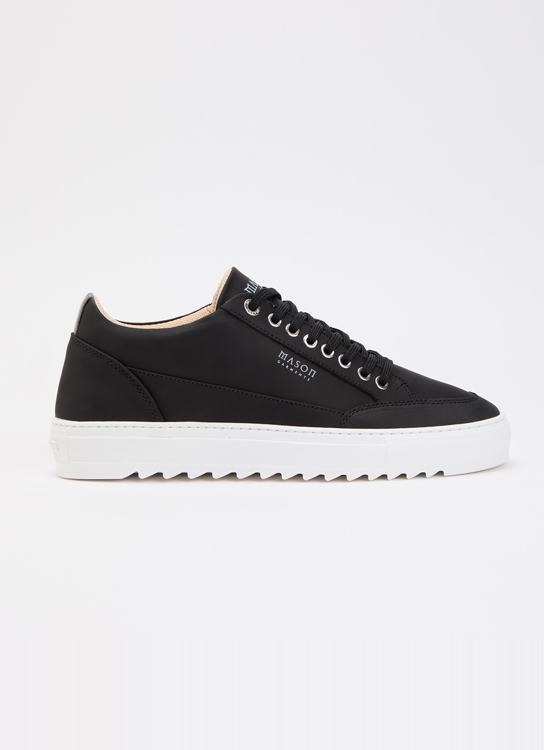 Mason Garments Tia  sneaker van nubuck - voorkant 5 zwart